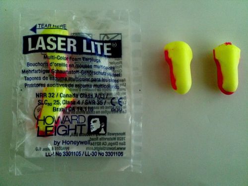 Manufacture Sealed 2 Pairs( 2 Bags) Howard Leight LASER LITE Ear Plugs.Soft Foam