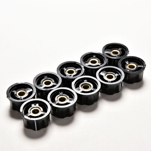 10PCS New High Quality Control Rotary Knob For 6mm Knurled Shaft Potentiometer