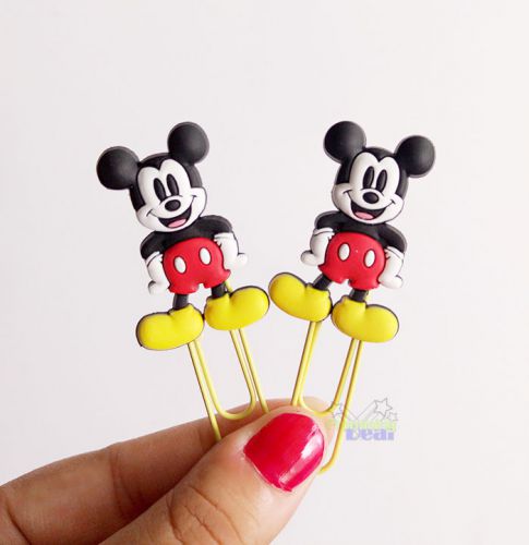 Mikey Mouse Note Office Paper Clips Bookmark School Supplies 4pcs