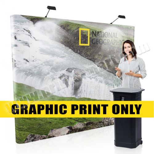 8&#039; Straight Panel Pop Up Display Exhibits Show Booth Replacement Banner Printing