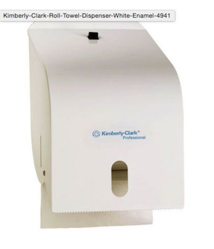 Kimberly-clark 4941 roll towel dispenser enamel metal steel kimberley free post for sale