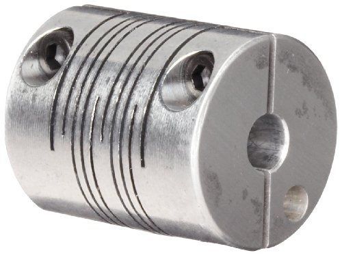 Ruland FCMR25-8-8-A Clamping Beam Coupling, Polished Aluminum, Metric, 8mm Bore
