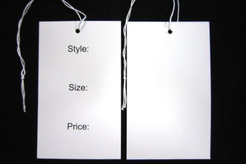 Swing Tags, Style/Price/Size, White Pack of 500  55mm x 90mm, Code STSSP