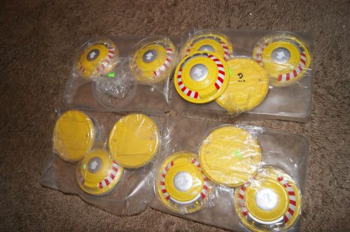 12 NEW EMERGENCY FLASHERS YELLOW DISC ROAD SIDE CAUTION LIGHTS
