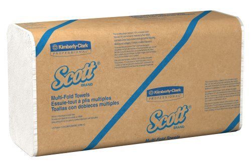 Kimberly-Clark Scott 01807 1-Ply Recycled Fiber Multi-Fold Towel, 9-25/64&#034; x 16