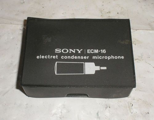 Sony Condenser Microphone Model ECM-16 with Case