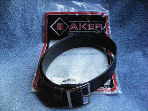NEW 1 3/4&#034; leather AKER brand black garrison belt 34&#034; duty belt  B07 BP 34