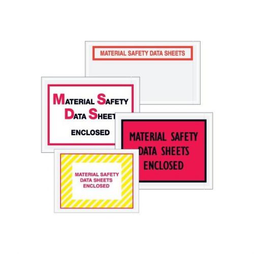 Material Safety Data Sheets Enclosed Envelopes 4 1/2x6 Red/Yellow 1000/CS