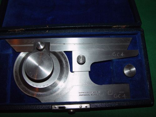 Brown &amp; Sharpe Bevel Protractor Angle Finder # 496 W/ 6&#034; Blade And Case