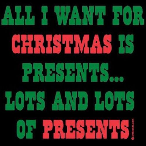 I want presents christmas heat press transfer t shirt sweatshirt tote print 112m for sale