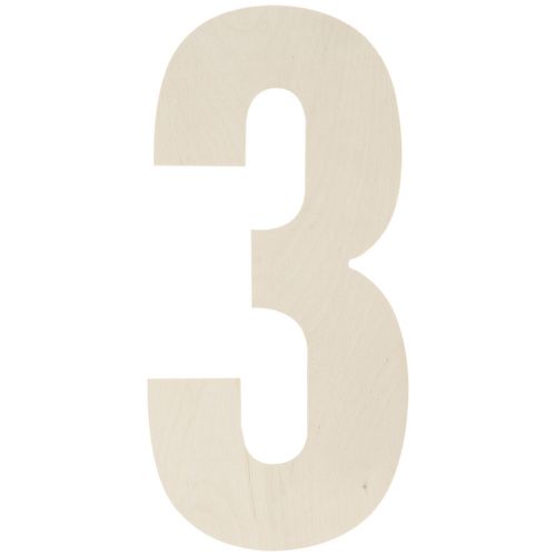 &#034;Baltic Birch Collegiate Font Letters &amp; Numbers 13.5&#034;&#034;-3, Set Of 6&#034;