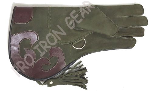 Falconry nubuck leather glove large for sale