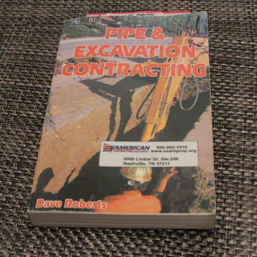 Pipe &amp; excavation contracting book construction builders american contractor&#039;s for sale