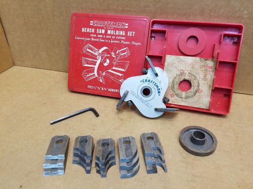 Sears-craftsman radial &amp; table saw molding set #9 3200 head 6 cutters for sale