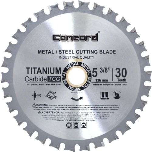 Concord blades mcb0538t030hp 5-3/8-inch 30 teeth tct ferrous metal cutting bl... for sale