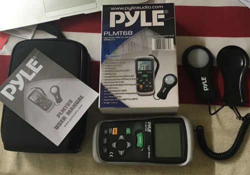 Pyle plmt68 lux light meter 400,000 lux range with case in original box for sale