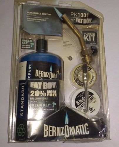 NEW Bernzomatic  5-Piece Brass Pencil Flame Plumbing Torch Kit PK1001 Fat Boy