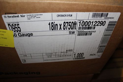 Sealed air d955 cryovac d shrink wrap film 18in x 8750ft 60 gauge sw for sale