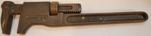 Berylco bronze brass adjustable pipe wrench size 15&#034;  non sparking usa flat jaw for sale