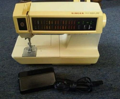 Vintage Singer Touch Tronic 2010 Memory Machine Sewing Machine w/ Pedal