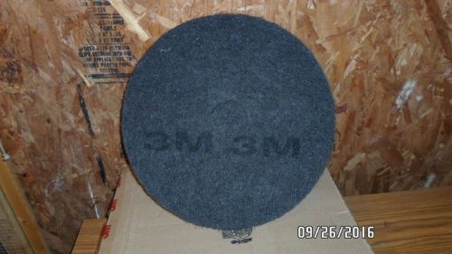3m # 7200 floor buffer buffing stripper pad 17&#034; black. case of (5) 17 inch pads for sale