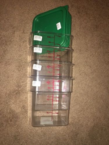 Cambro - 4SFSCW - 4 qt Food Storage Containers With Lids