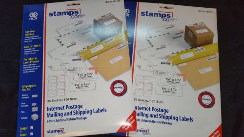 NCR NO. 903178 Stamps.com 3-Part Postage, 2 packages 48 Sheets/144 Sets Total