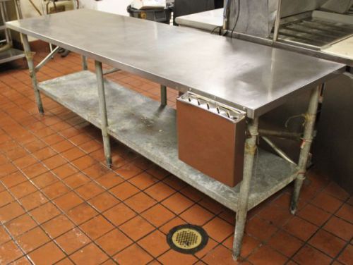 8ft - 96&#034; x 30&#034; stainless steel table + shelf, nsf restaurant prep, work bench for sale