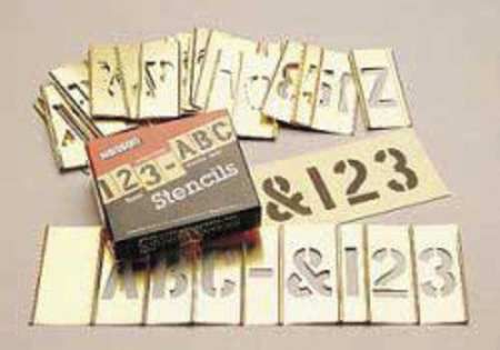 CH HANSON 10073 Interlocking Stncls,Numb &amp; Letters,Brass