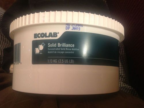 New &amp; fresh. ecolab #25395 concentrated solid brilliance rinse additive. (green) for sale