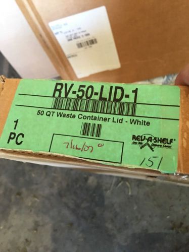 Rev-A-Shelf Waste Bin Flip Up Lid For 50qt Bin White, PartNo RV-50-LID-1