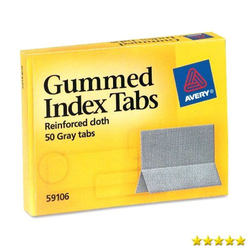Avery Gummed Index Tabs 50 Tabs (59106) Gray 1 Avery New