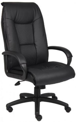Boss Office Products B7602 Executive LeatherPlus Chair With Padded Arms And In