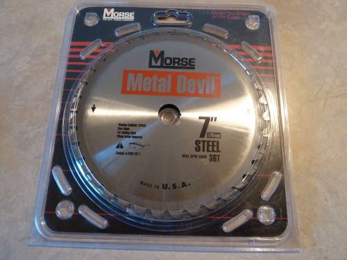 M.K. Morse 7&#034; 36t Steel Cutting Circular Blade 20 mm Arbor USA Made 050326100137