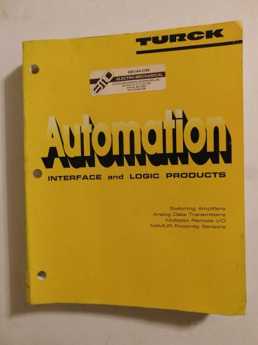 Turck automation interface and logic products electrical electronics catalog for sale