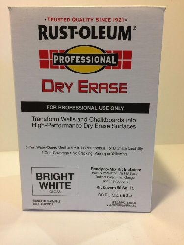 Rust-oleum bright white dry erase kit, 270196 chalkboards drywall for sale