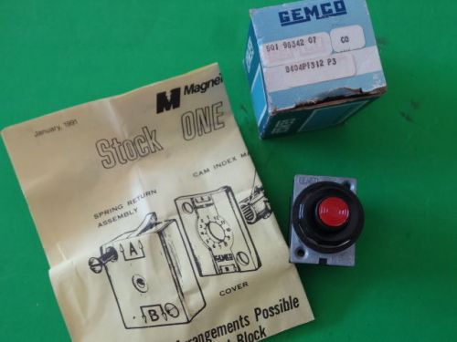 GEMCO Stock One Pushbutton Red Flush B404P1312P3