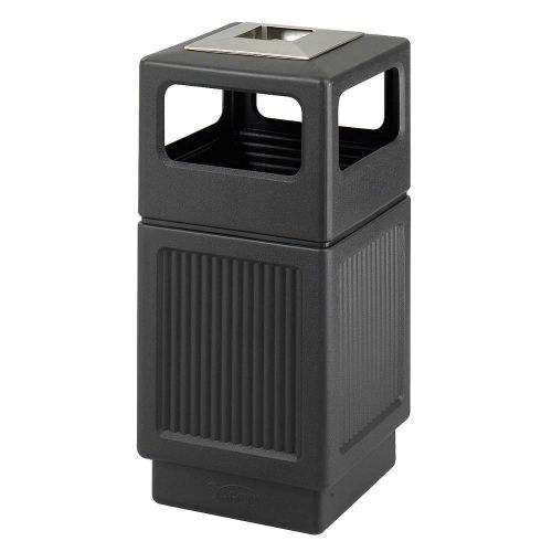 Ash/trash can safco- 9477bl 38 gal. canmeleon , black, plastic, new #pa# for sale