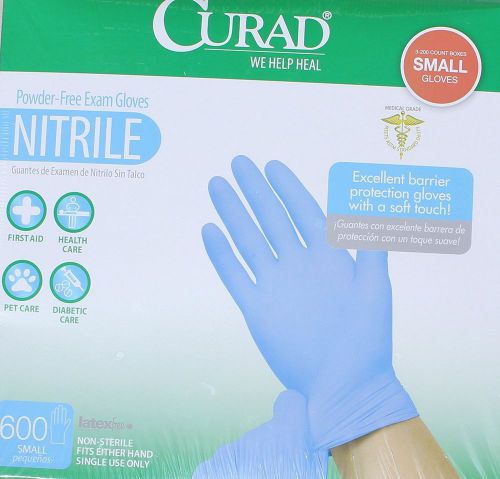 Powder free latex free medical grade exam glove (nitrile) qty 600 small for sale