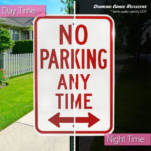 Reserved Private Property No Parking Anytime Aluminum Metal Sign