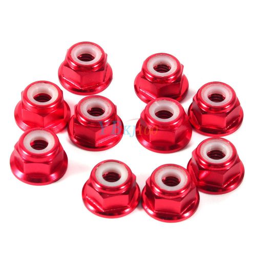 10pcs dark red m3 nylon insert self-lock aluminum nuts hex lock nut anodized new for sale