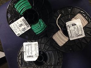 #12 THHN Stranded Wire. 500&#039; Each. White, Black, Green