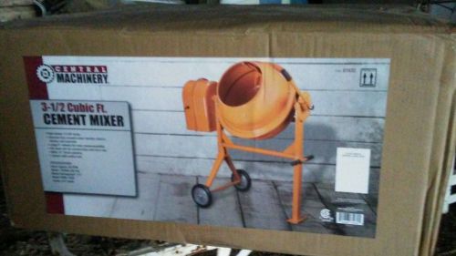 3-1/2 Cubic Foot Portable Central Machine Cement Mortar Mixer NEW IN BOX!