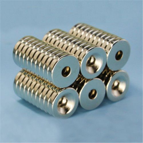 10/20/50Pcs N35 15 x3mm Round Rare Earth Neodymium Super Strong Magnets Hole 4mm