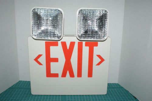 LED Exit Sign &amp; Emergency Light – RED- Atlas EXCWR-NIB