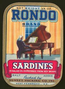RONDO Sardine label. NEW Never circulated.
