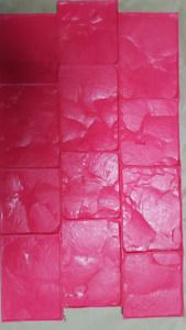 5 London Cobble decorative Cement texture Imprint Stamps mats SET NEW
