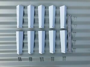 10 Brand New Siding Corners 5/16&#034; x 7-1/4&#034; Aluminum  for Lap Siding w/ Nails