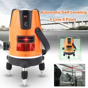 Automatic 5 Line 6 Point 4V1H Laser Automatic Self Measure Leveling Red  T