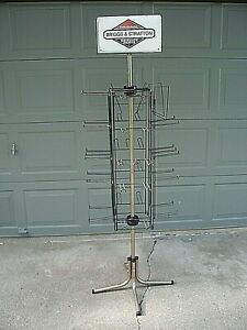 BRIGGS &amp; STRATON Rotating Wire Parts/Literature Display Rack with Header Sign